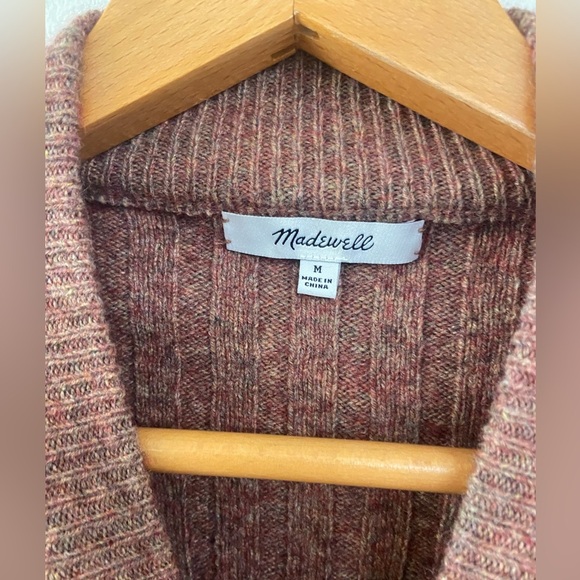 Madewell Rust Wool Blend Crew Neck Long Sleeve Sweater Sz Medium - Picture 4 of 7
